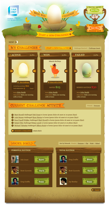 tiaa-cref nestegg - illustrations by okayboss